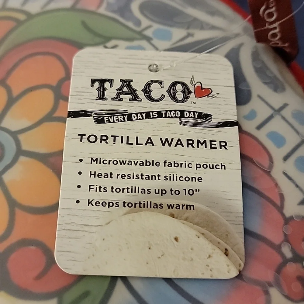 Prepara Fabric Tortilla Warmer Floral Design NWT‎
